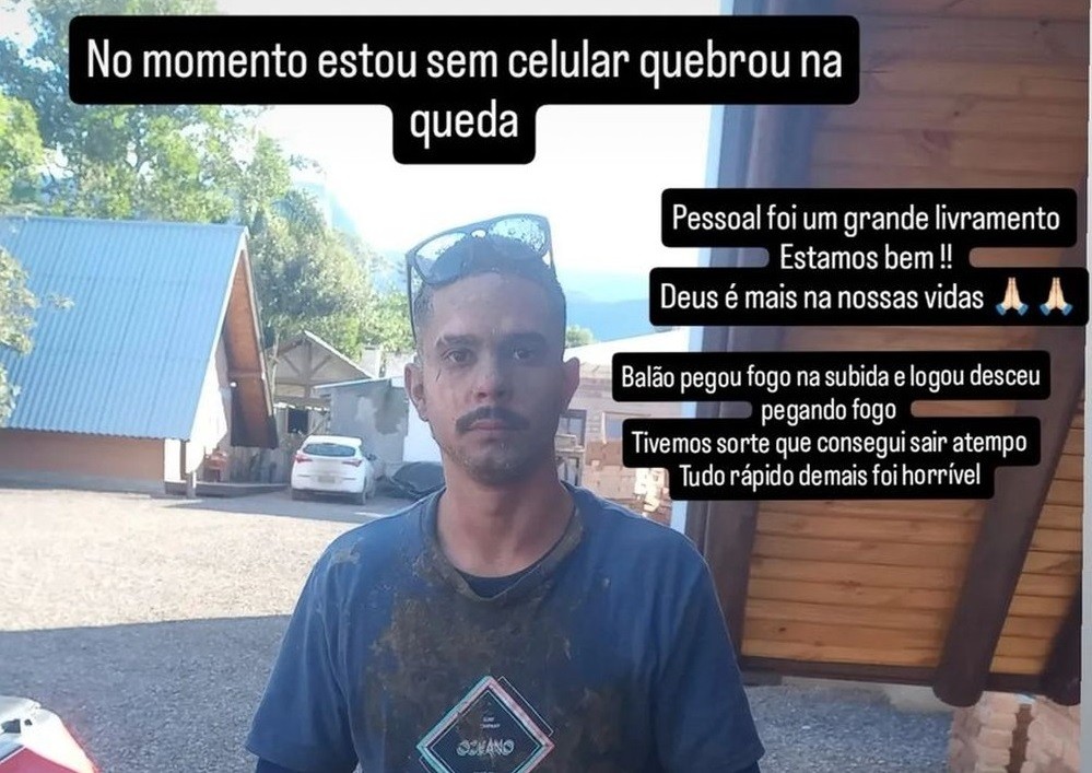 Sobrevivente de tragédia em SC relata saída de balão em chamas que matou 8 pessoas: 'Tivemos sorte'
