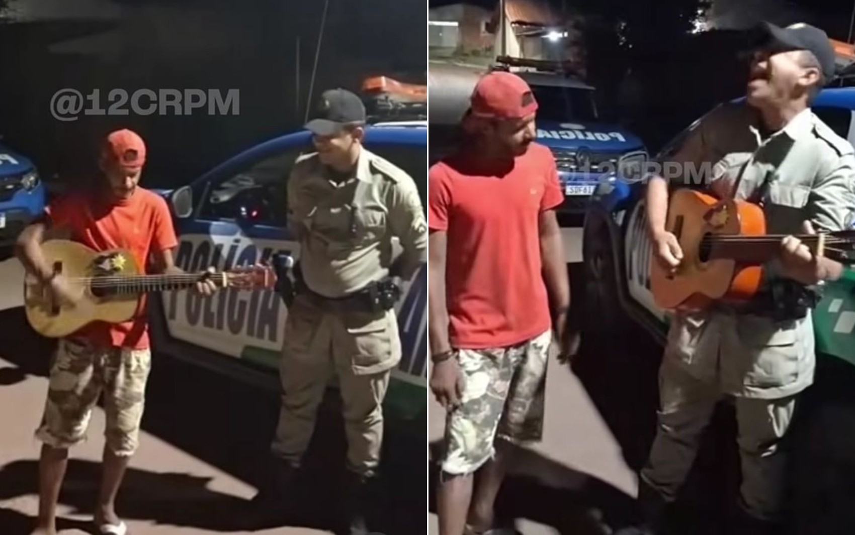 PM canta com homem durante a abordagem, e vídeo diverte a web: ‘A dupla tem talento’