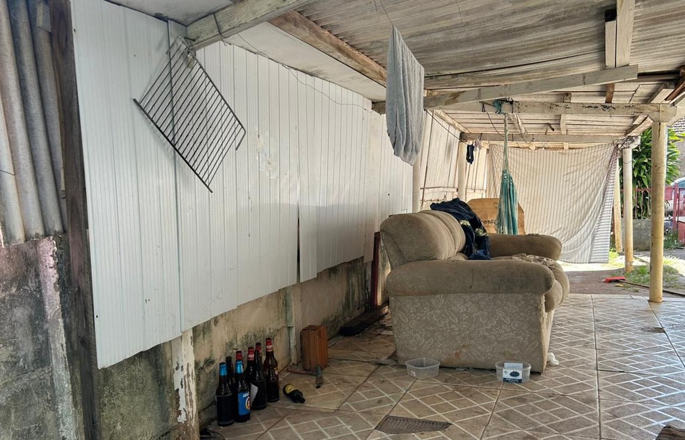 Residência onde mulher era mantida em cárcere privado e estuprada, em Adamantina (SP) — Foto: Renato Campanari/TV Fronteira