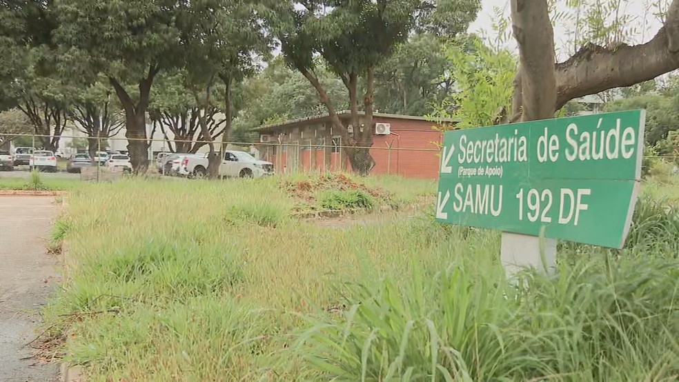 Terreno utilizado pela Secretaria de Saúdo do DF, no lote G do SIA, avaliado em R$ 632 milhões. Foi oferecido em projeto de lei como garantia para salvar BRB — Foto: TV Globo