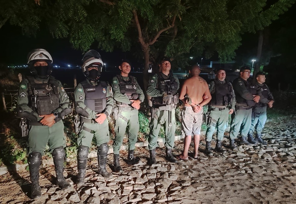 Suspeito de tentar matar estudante em Acarape foi preso — Foto: Polícia Militar do Ceará/Divulgação