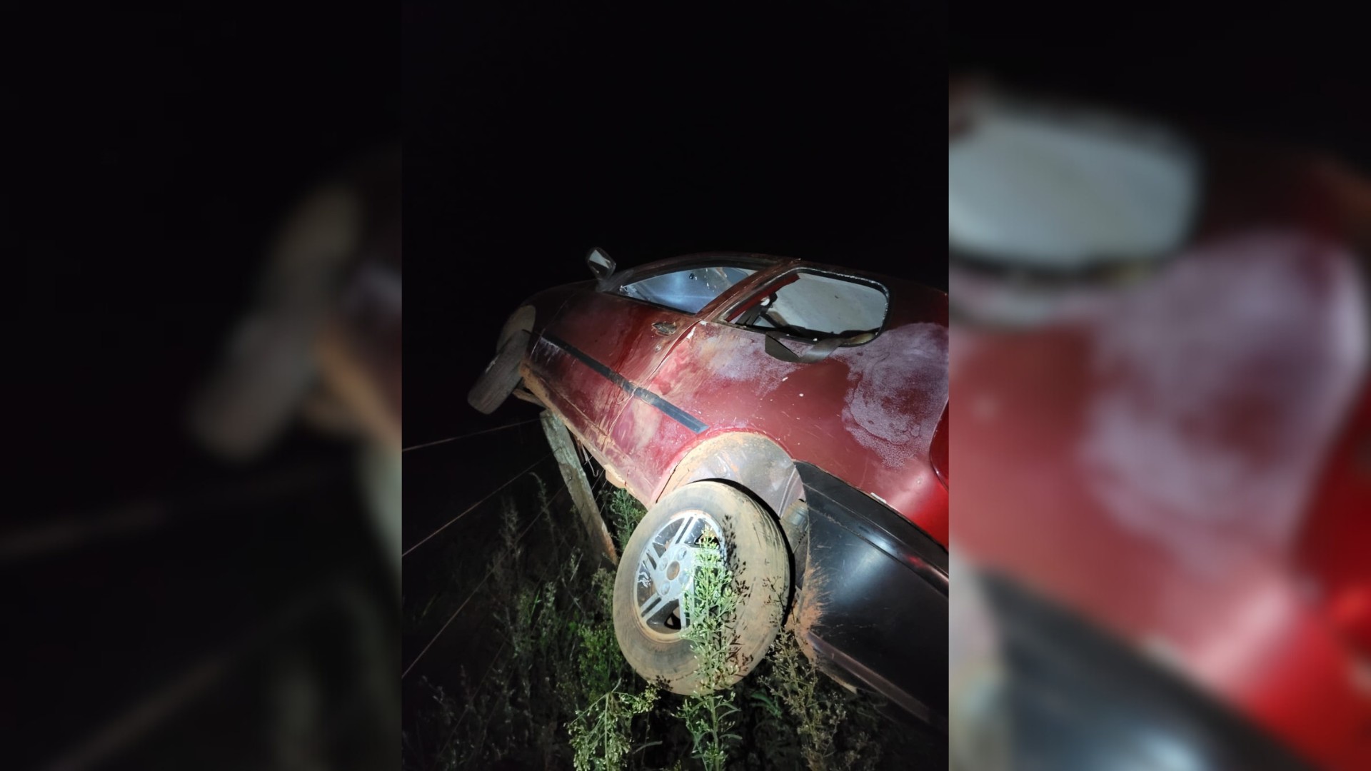 Mulher morre em acidente após carro sair da estrada rural e atingir barranco em Ituiutaba