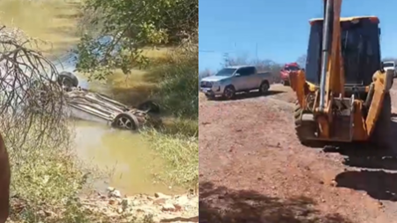 Motorista morre após carro cair dentro de lago no PI e ficar submerso