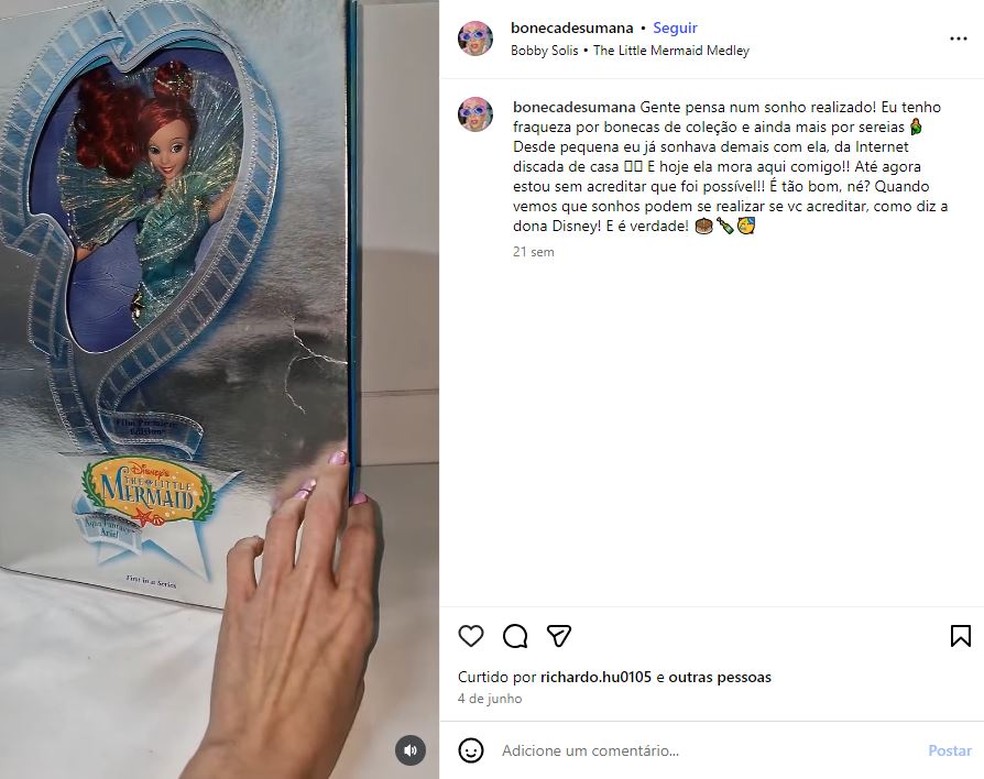 Barbara Jankavski Marquez era fã da boneca 'Barbie' — Foto: Reprodução/Arquivo pessoal