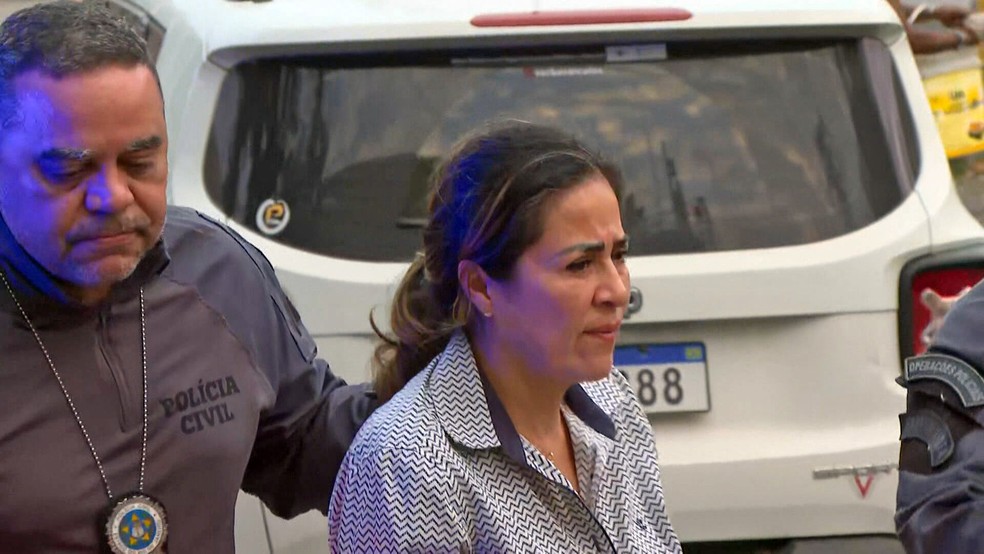 A médica colombiana Eliana Jimenez Dias foi presa nesta quarta-feira (12) — Foto: Reprodução/TV Globo