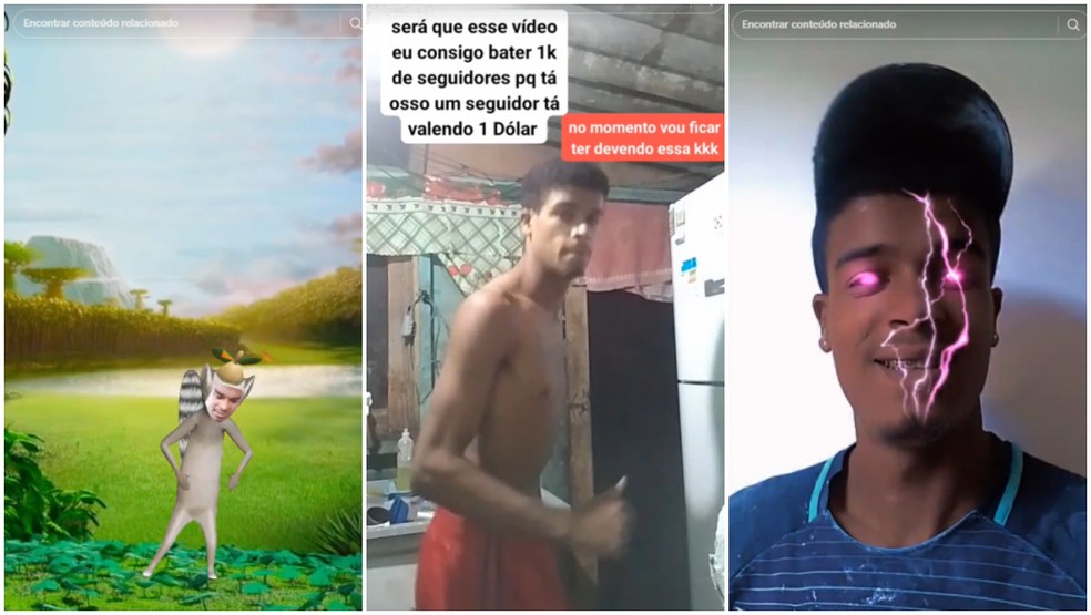Vídeos de Filipe no TikTok — Foto: Reprodução
