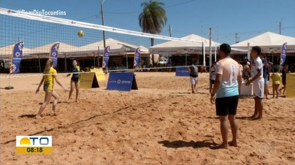 Futevôlei é uma das modalidades ensinadas durante a temporada de parias no Tocantins