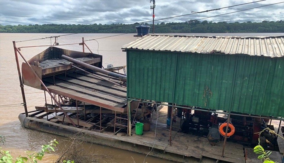 Draga ilegal onde adolescente foi encontrado trabalhando em Porto Velho — Foto: MP-RO/Divulgação
