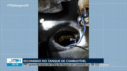PRF apreende 10 kg de drogas em tanque de combustível de caminhão