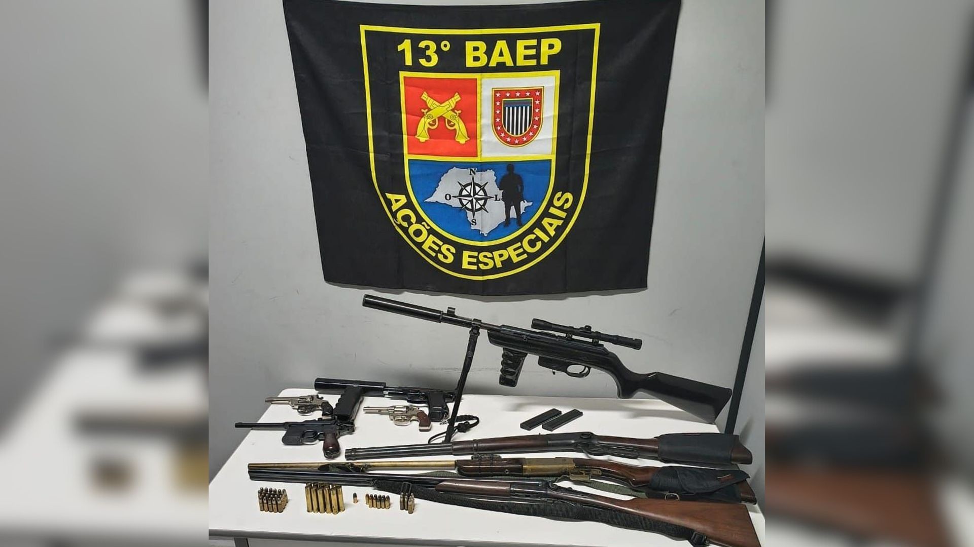 Homem é preso em flagrante com arsenal de armas e munições em chácara do interior de SP