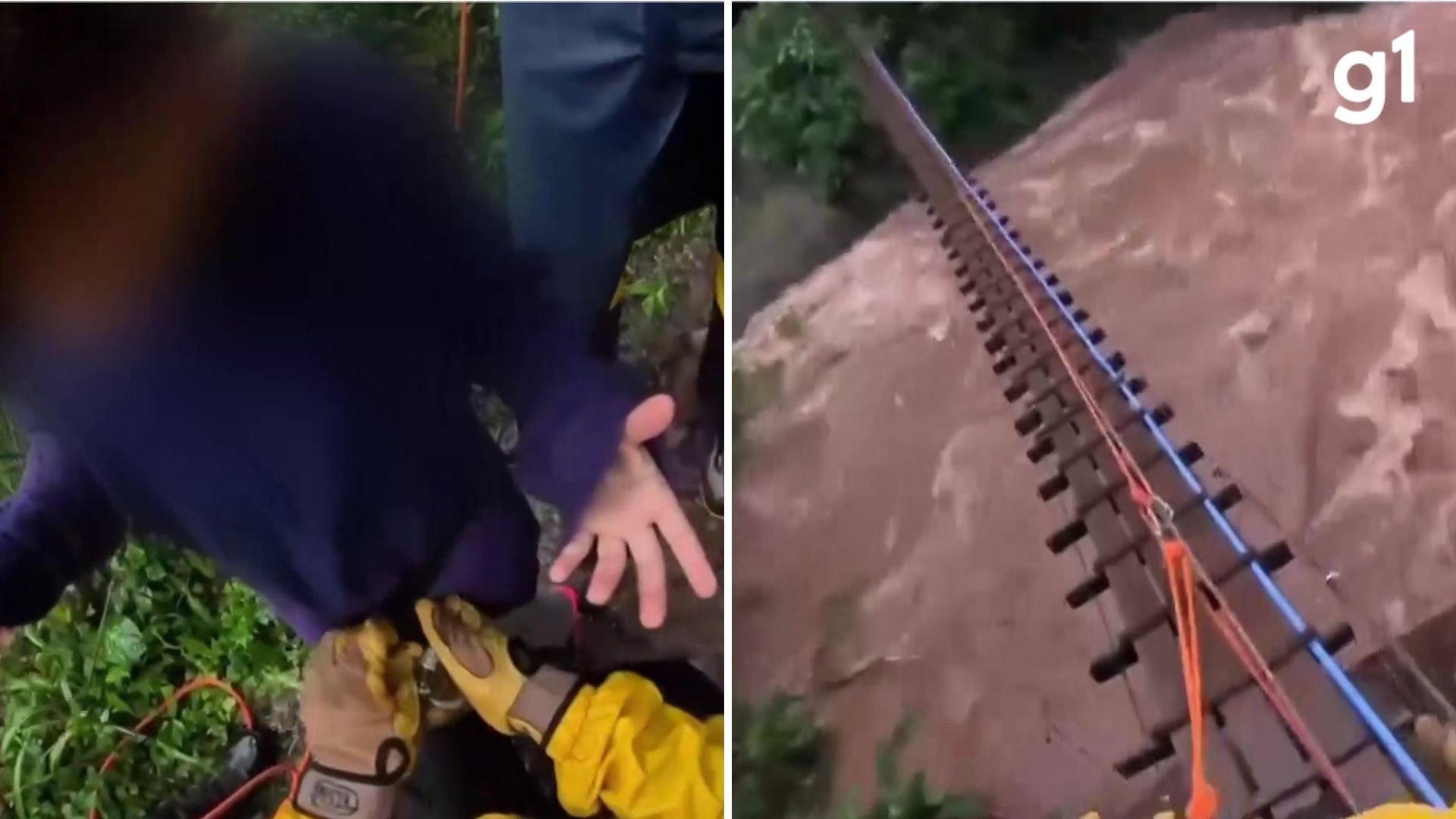 VÍDEO: crianças são resgatadas de área de risco atingida por chuva na Serra do RS