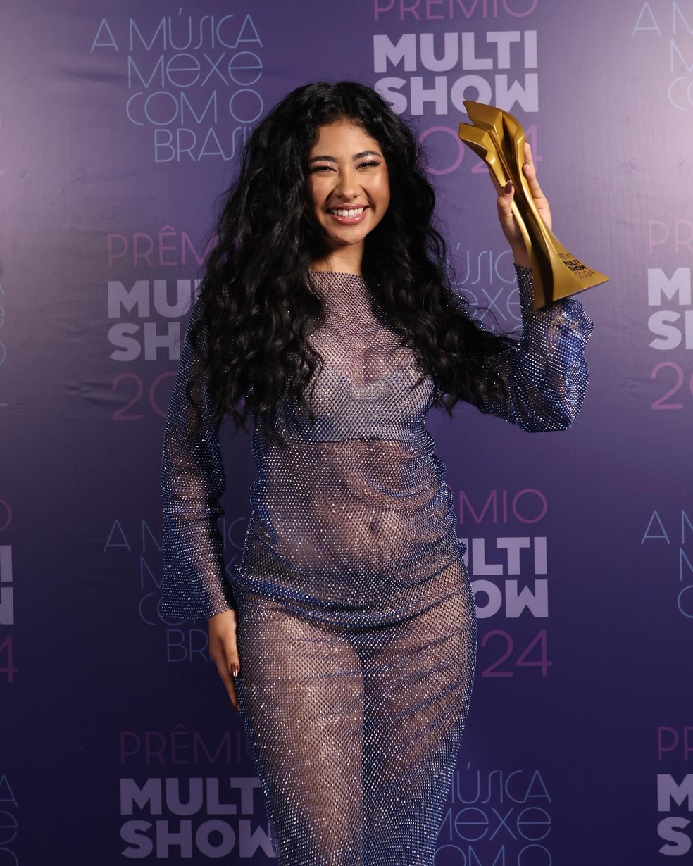 Zaynara vence Prêmio Multishow 2024 — Foto: Divulgação/Globo