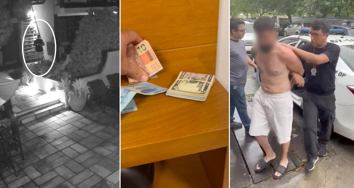 Turista argentino é preso após câmera flagrar furto de bolsa em restaurante de Arraial do Cabo; dinheiro foi recuperado