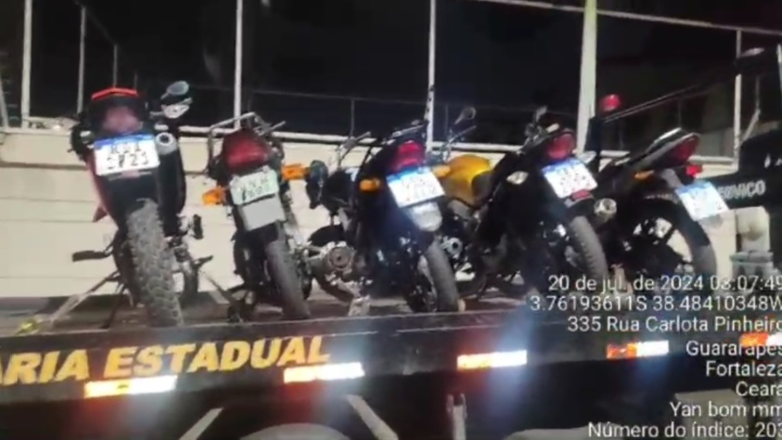 Polícia apreende motocicletas de praticantes de 'rolezinhos' em Fortaleza
