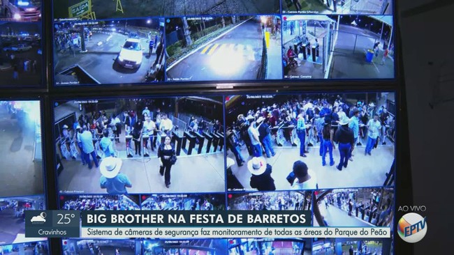 Sistema de cmeras de segurana faz monitoramento de todas as reas do Parque do Peo