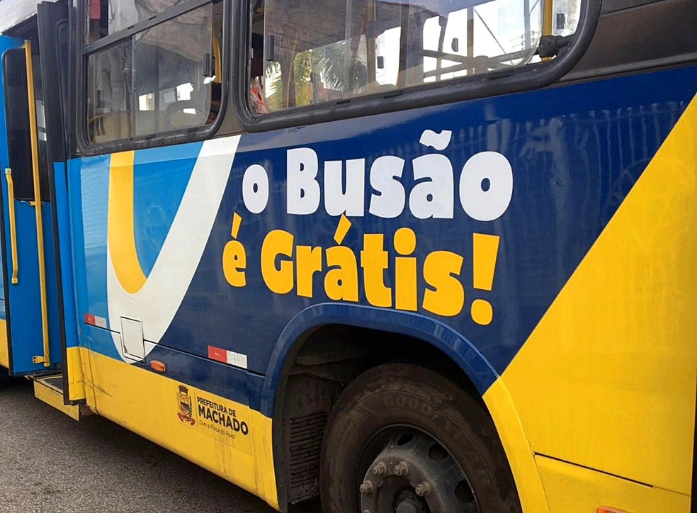 Transporte público passa a ser gratuito para cidadãos a partir desta segunda-feira, em Machado, MG — Foto: Prefeitura de Machado