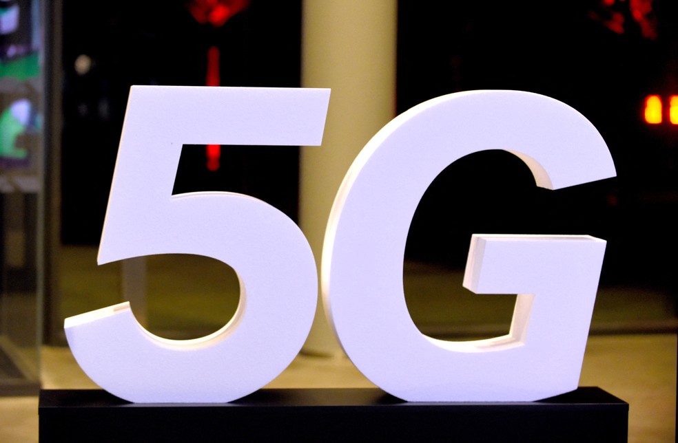 Logo do 5G. — Foto: ERIC PIERMONT/AFP