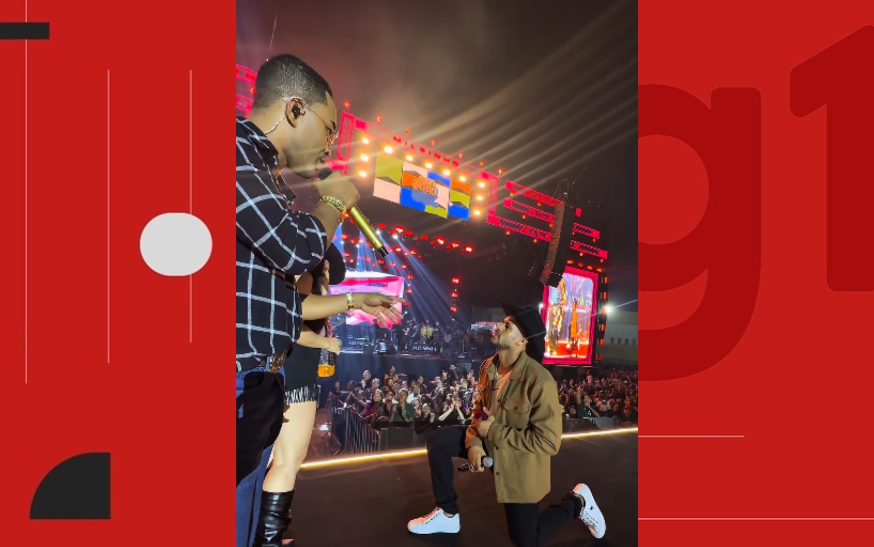 VÍDEO: casal reata relacionamento durante pedido de casamento em show da Toque Dez na Bahia