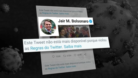 Bolsonaro ignora ministro e vai às ruas; Twitter exclui publicações do presidente - Programa: Jornal das Dez 