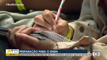 Supermaratona terá aulas ao vivo e conteúdos gratuitos para estudantes do Enem