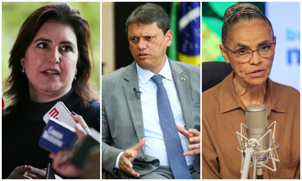 Tarcísio criticou Tebet e Marina por não terem iniciado a carreira política