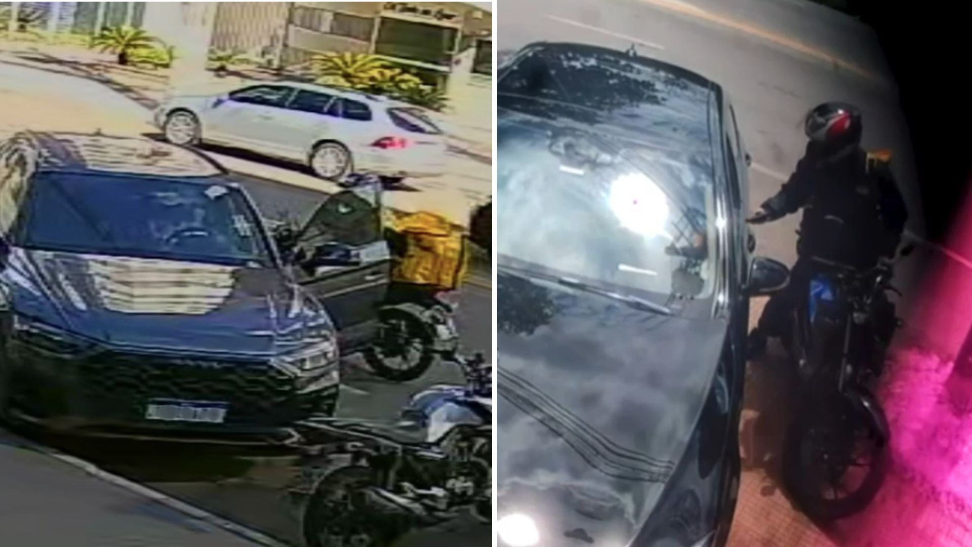 Roubo de Rolex e joias de prefeita: vídeo mostra ladrão com moto e equipamento similares roubando empresário momentos antes