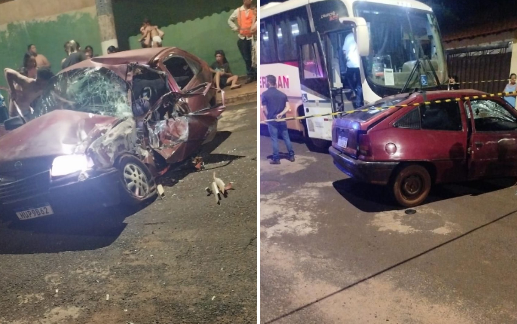 Adolescente morre e cinco ficam feridos em acidente envolvendo carro e ônibus em Aramina, SP