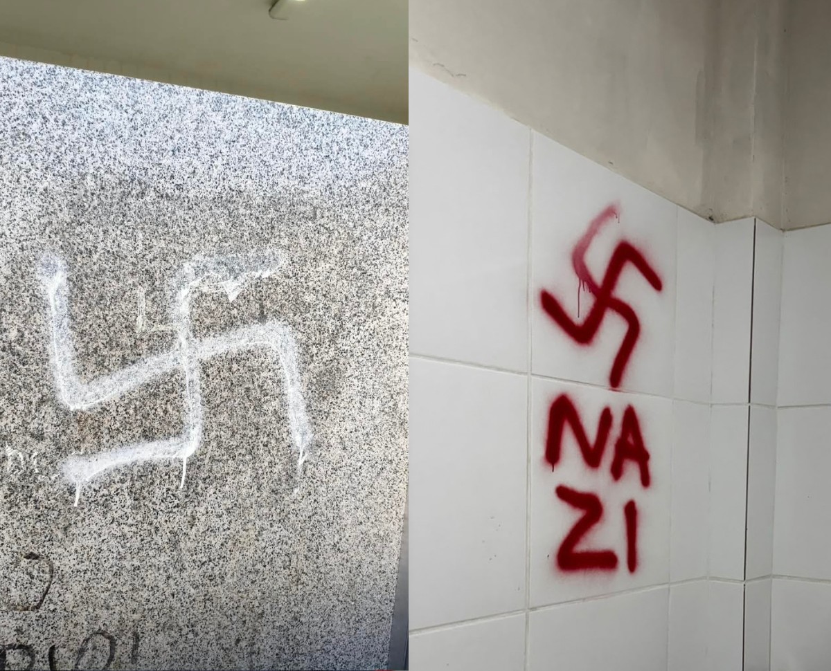 Suásticas nazistas são desenhadas em banheiros da UFPB; reitoria repudia ato
