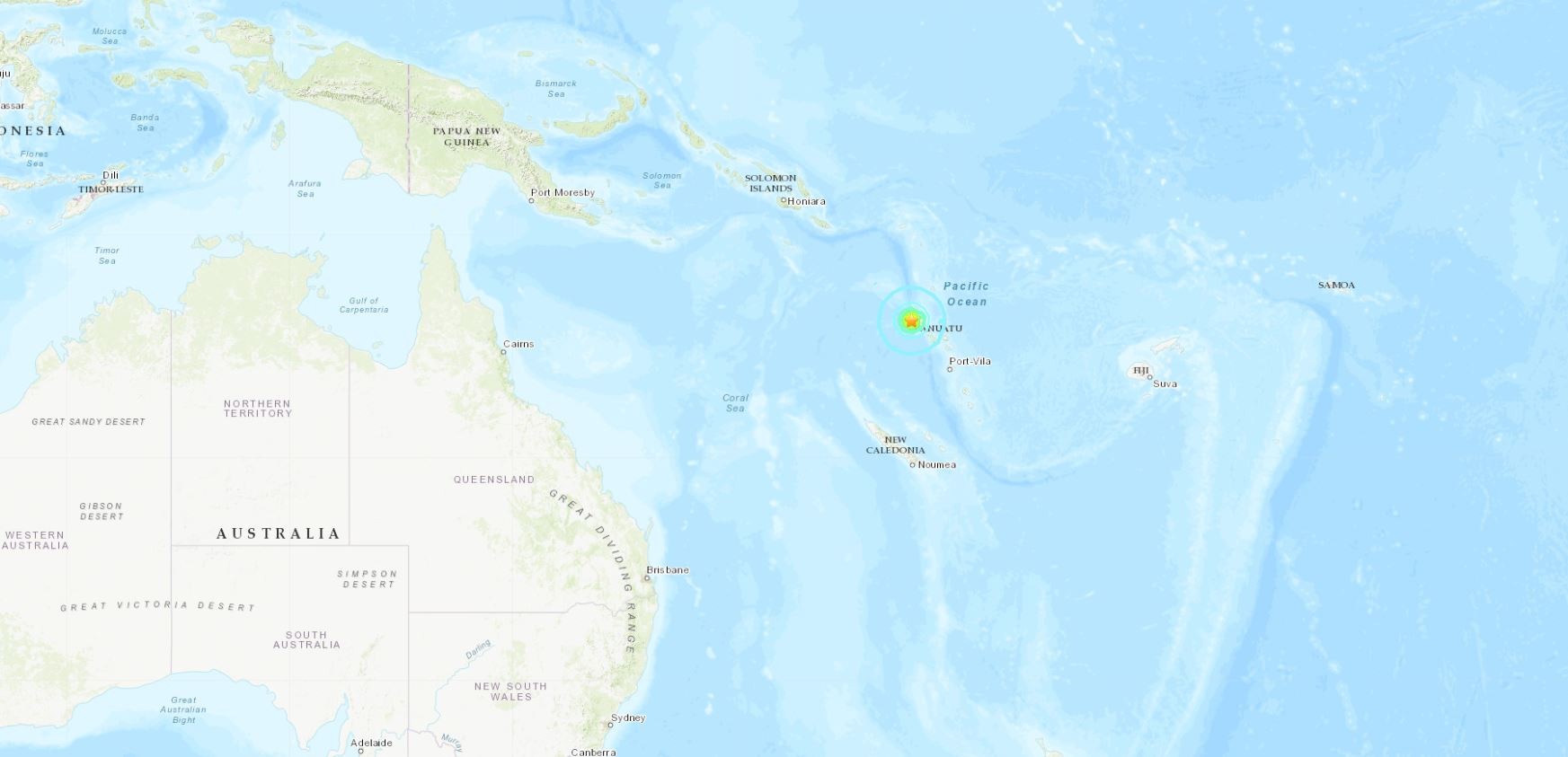Terremoto de magnitude 6,4 atinge Vanuatu, no Pacífico