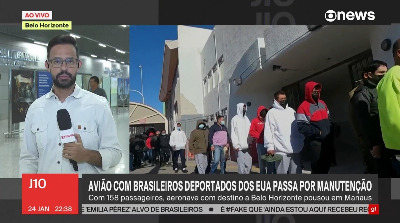 Primeiro voo de deportados da era Trump com destino ao Brasil pousa em Manaus