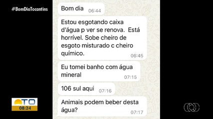 Moradores reclamam da qualidade da água no Tô no BDT