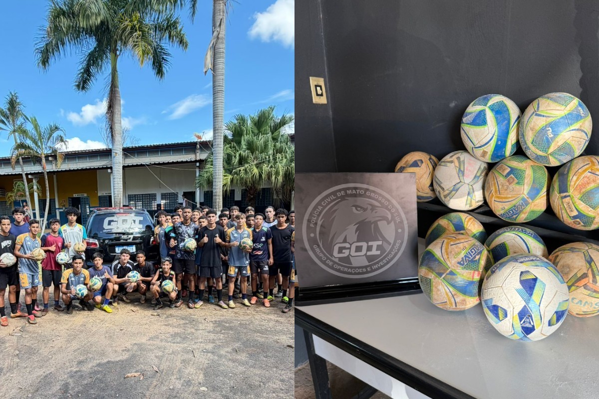 Homem é preso vendendo na internet bolas furtadas de projeto social de futebol em Campo Grande