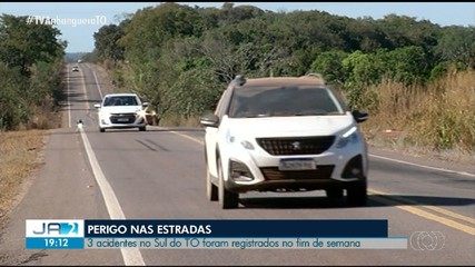 Três acidentes são registrados no fim de semana no sul do Tocantins