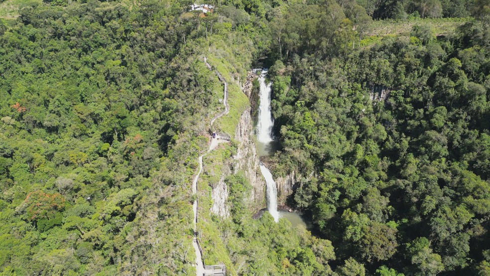 Mirante do Perau do Facão, em Arvorezinha — Foto: RBS TV/Reprodução