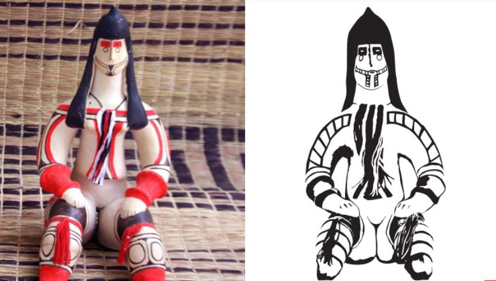 Boneca Ritxoko e sua iconografia — Foto: Secult e Sebrae
