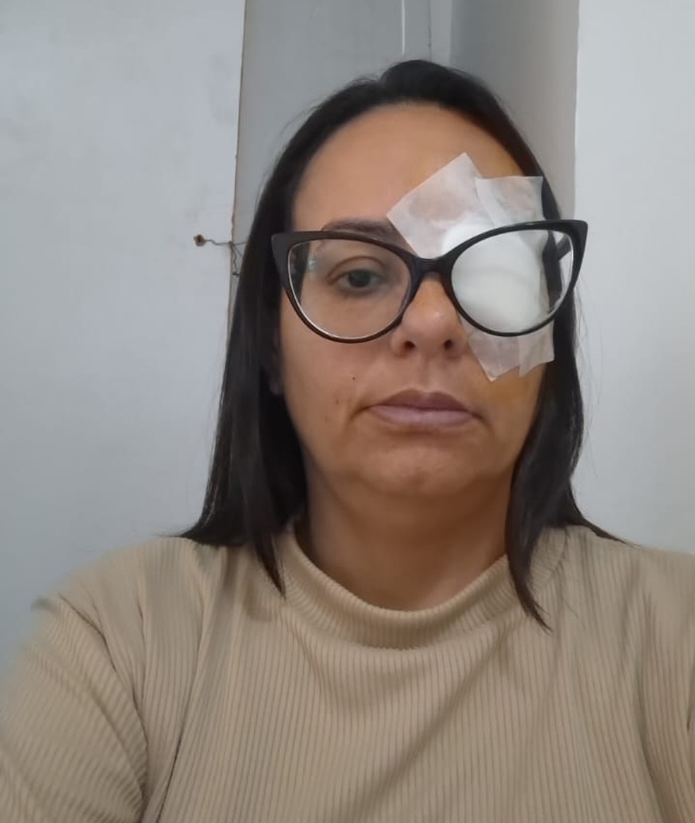 Paciente relata perda de visão após mutirão de procedimentos oftalmológicos na PB — Foto: Errta Rianny/Arquivo pessoal