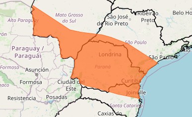 Em meio à seca, Paraná registra chuvas de granizo e recebe alerta de tempestade e ventos de até 100 km/h; veja previsão do tempo