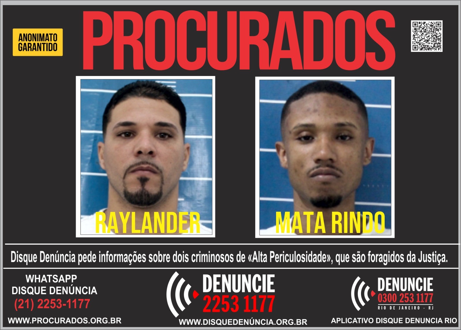 'Mata Rindo' e 'Raylander': bandidos que somam 60 anos de condenação fogem da prisão após indulto de Dia das Mães