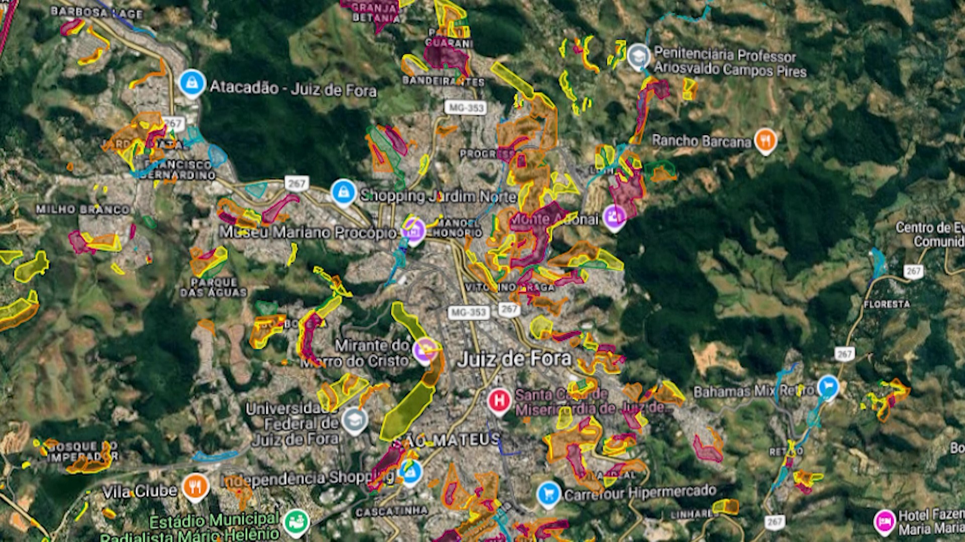Juiz de Fora tem 25% da população vivendo em áreas de risco, aponta levantamento