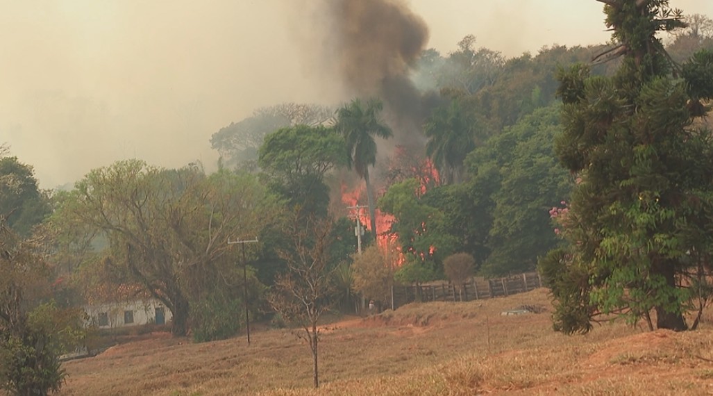 Incêndio na área rural de Mococa completa 8 dias e já destruiu 4 mil hectares; avião ajuda no combate