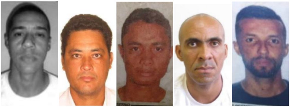 Luis Silva, Gilvan Moraes, Robson Moura, Romildo Alves e Ricardo Aparecido — Foto: Reprodução