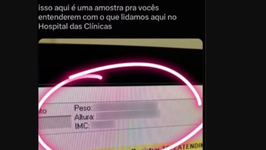 Médico expõe prontuário e faz piada com paciente; HC vê preconceito