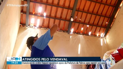 Moradores do Taquari aguardam prefeitura dar apoio para reformar casas após vendaval