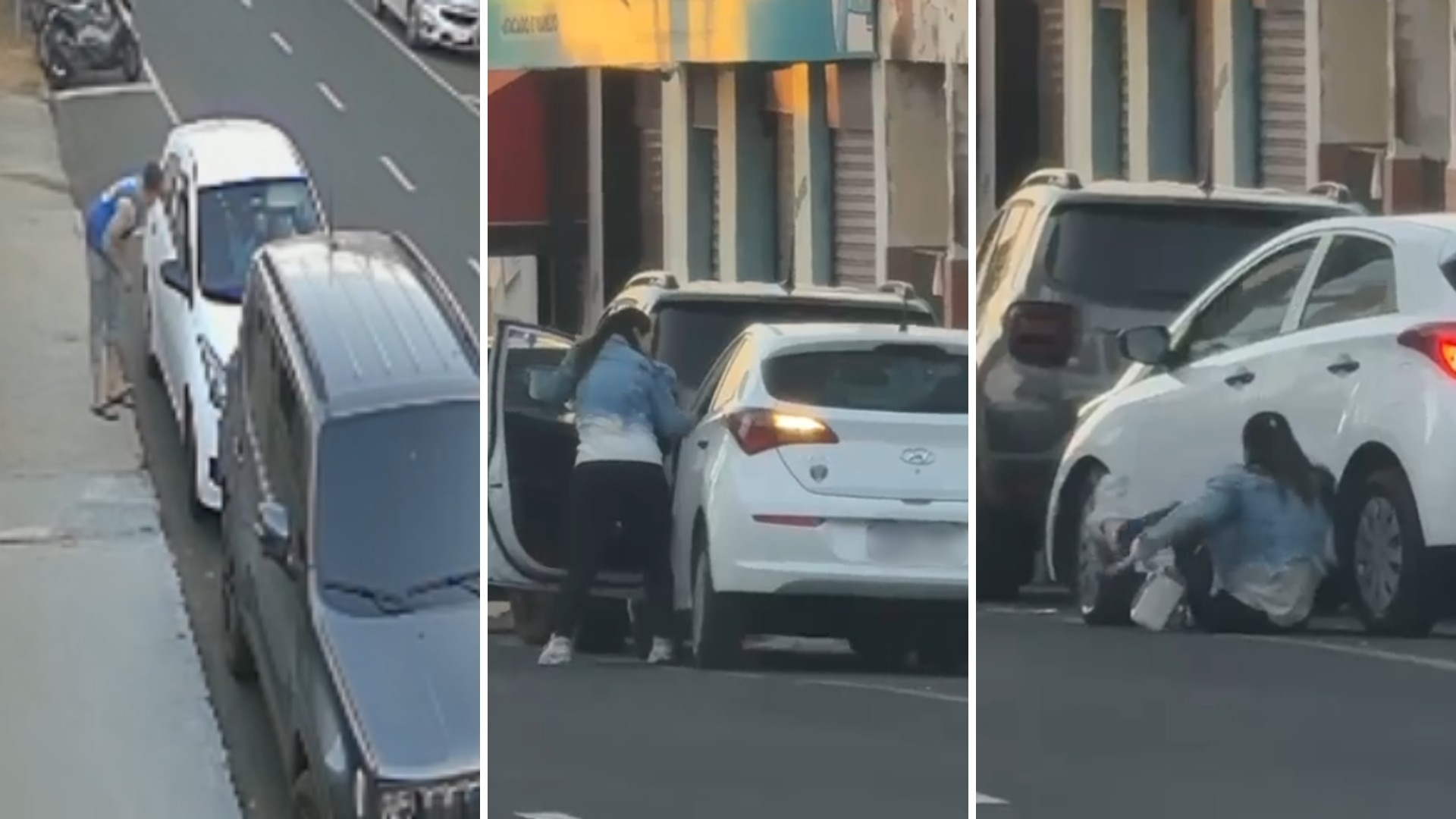 VÍDEO: homem invade carro estacionado pelo banco do passageiro e rouba fisioterapeuta em Mirassol