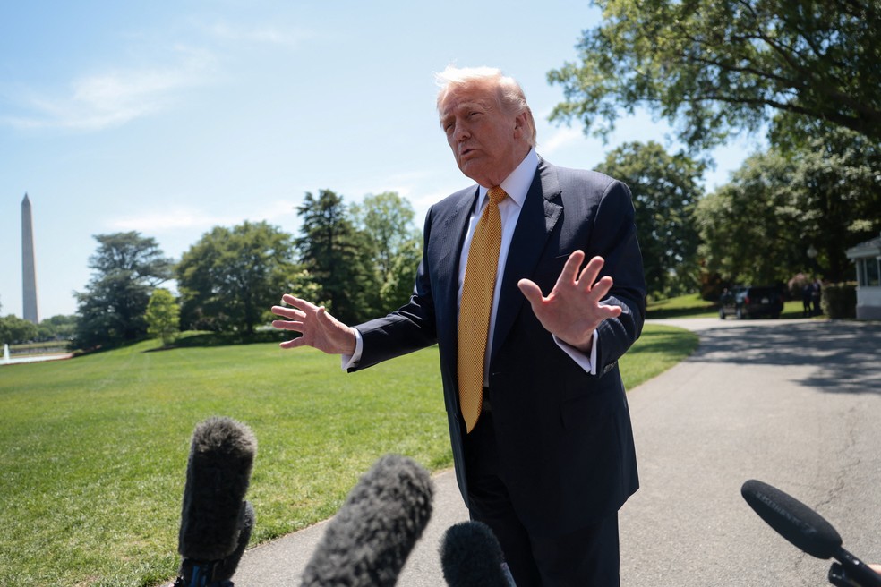 O presidente dos Estados Unidos, Donald Trump, em 12 de maio de 2026 — Foto: REUTERS/Evelyn Hockstein