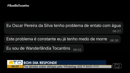 Telespectadores tiram dúvidas sobre os sintomas e sinais da disfagia; confira