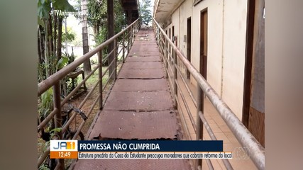 Universitários voltam a reclamar da infraestrutura precária na Casa do Estudante