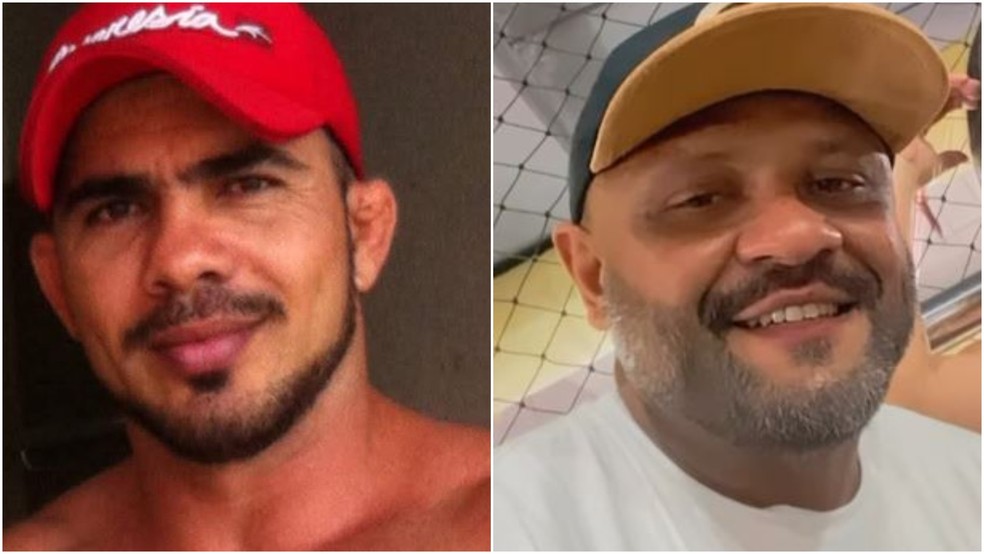 Artur do Nascimento Rodrigues, de 45 anos (à esquerda) e Cristiano Silva Honorato, de 44 anos (à direita) morreram em outubro deste ano, enquanto praticavam atividades físicas em academias de Fortaleza. — Foto: Arquivo pessoal