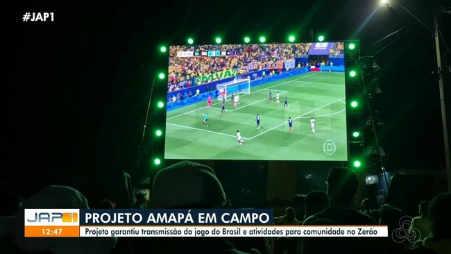 Projeto 'Amapá em Campo' reuniu moradores da Zona Sul de Macapá durante jogo do Brasil
