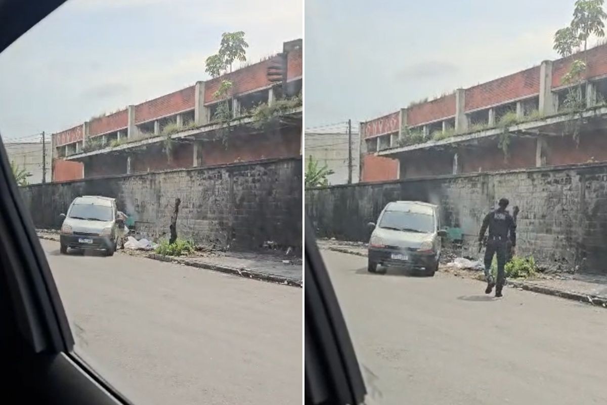 Homem é multado em R$ 10 mil por descartar entulho em calçada de Santos; VÍDEO